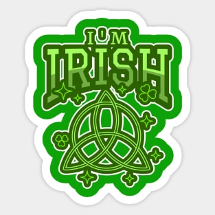 I'M Irish Celtic Knot Art Symbol Sticker